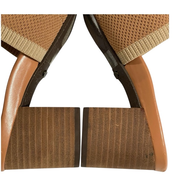 VIONIC FLEUR WOMANS TAN KNIT SLIDES SZ 8.5 EUC - Picture 8 of 15